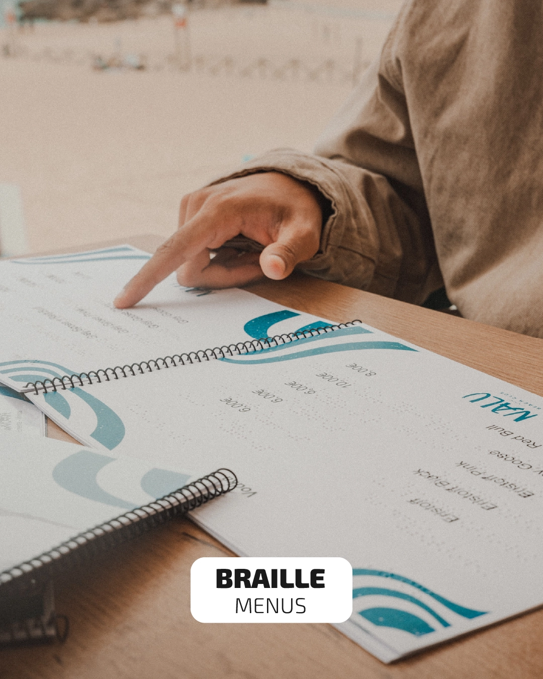 Braille menus